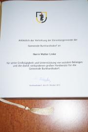 Eintrag Goldenes Buch